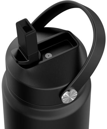 Straw Lid for Yeti Rambler Water Bottle - Fits 12oz to 64oz - Includes Straws and Cleaning Brush - Black - Buy Online on GoSupps.com