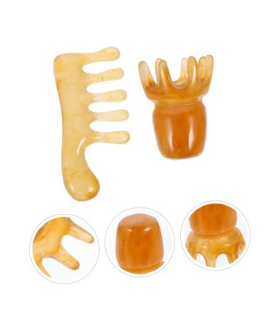 Fomiyes 4-Piece Resin Massage Comb Set | Gua Sha Scalp Massager & Anti-Static Hair Tool for Deep Relaxation - Buy Online on GoSupps.com