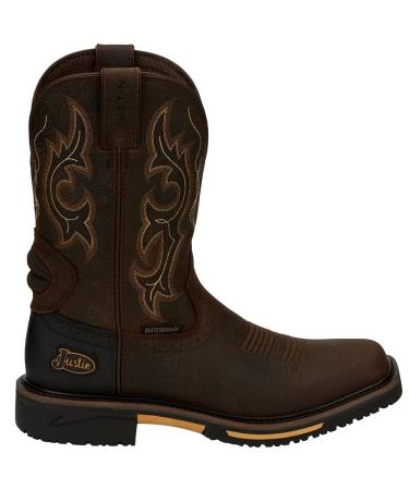 Justin Men's Joist Waterproof Western Work Boot Soft Toe - Se4624 11 Distressed Brown