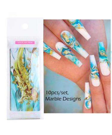 Marble Nail Art Foils Transfer Stickers - Nail Art Supplies for DIY Manicure Design - Buy Online on GoSupps.com
