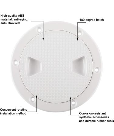 YaeMarine 4 Boat Deck Cover 2 Pack - Round Inspection Hatch & Deck Plate Access Lid - RV - Opening Dia 4 (101mm) - External Dia 5.63 (143mm) - Buy Online on GoSupps.com