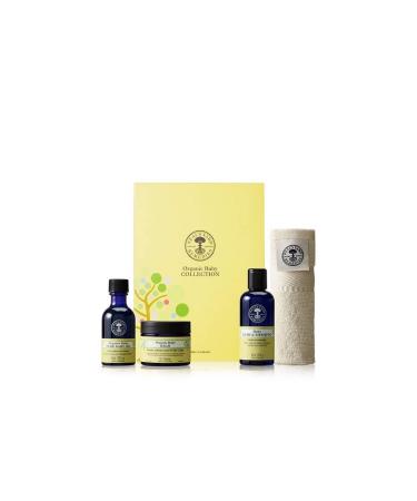Neal's Yard Remedies | Organic Baby Collection| Bath & Shampoo Oil Balm Flannel| Vegan | For New Moms | Mums-To-Be | Baby Skin Care Set