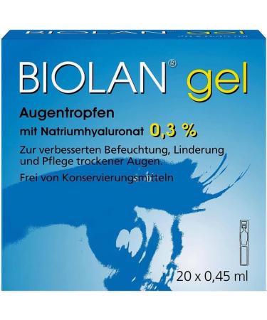 Buy Biolan Gel Eye Drops (20x0.45 ml) Soothing Relief for Dry Eyes | Fast International Shipping - Buy Online on GoSupps.com