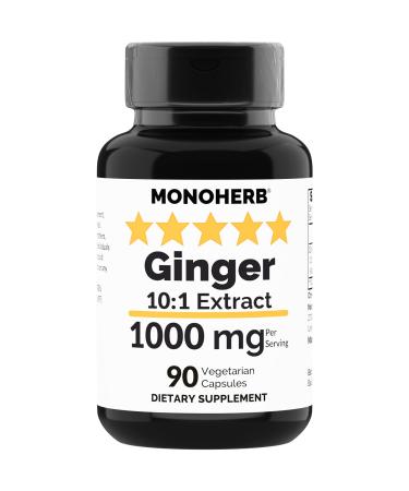 MONOHERB Ginger Extract 1000 mg - 90 Vegetarian Capsules