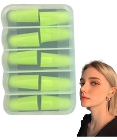 Buy 5 Pairs Reusable Sponge Ear Plugs - PU Noise Cancelling Earplugs for Hearing Protection | Calm Earplugs for Sleeping Studying & Concerts - Green - Buy Online on GoSupps.com
