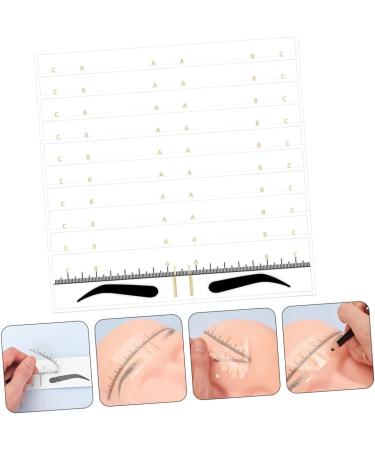Beavorty 50pcs Eyebrow Positioning Ruler Mold Kits Eyebrow Measuring Tool Eyebrow Measurement Tool Tearable 18.00X3.80X0.10CM Yellow - Buy Online on GoSupps.com