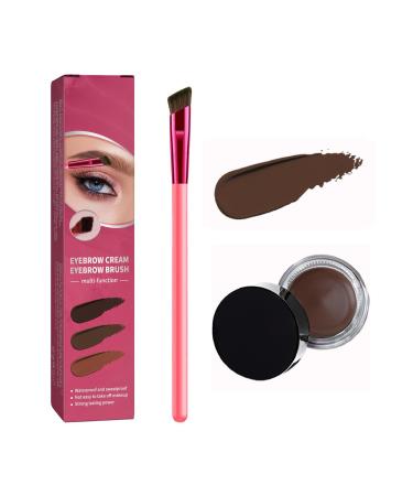 Anjoize 4-Tip Microblade Brow Pen Home Eyebrow Care Kit 4D Laminated (Dark Brown)