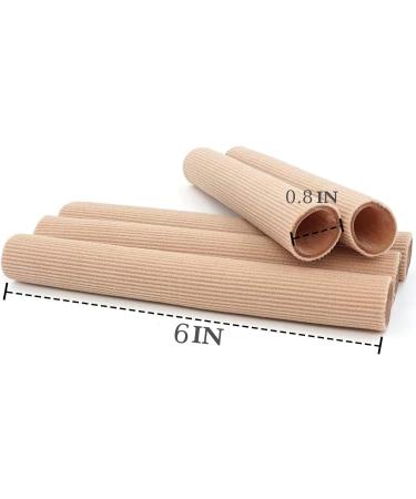 Elastic Toe Tubes Sleeves 5 Pack with Silicone Gel Lining - Cuttable Toe Sleeve Protectors for Bunion, Hammer Toe, Callus, Corn, Blister - 0.8 x 6 Inch - Buy Online on GoSupps.com