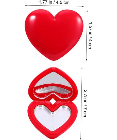 Beatifufu Set of 4 Compact Heart-Shaped Storage Boxes with Mirror for Lipstick and Eyeshadow for Travel - Buy Online on GoSupps.com