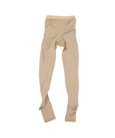 Compression stockings thighs high compression stockings breathable for outdoor for parties for women first -class tights open toe (skin color) m