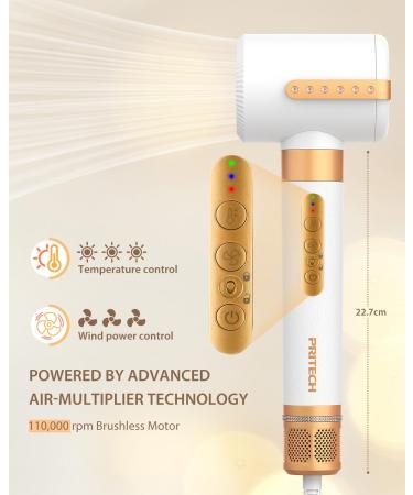 PRITECH 7-in-1 Hair Dryer Brush Set | High-Speed Volumizer & Styling Tools with Diffuser | International Shipping Available - Buy Online on GoSupps.com