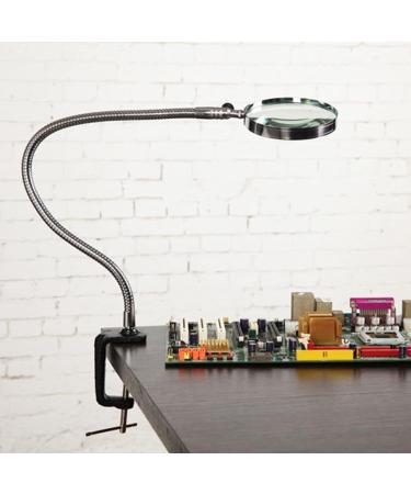 3X Repair Magnifying Glass Diameter 100mm/3.9in Clip-on Magnifier with Flexible Hose for Repair Crafts Reading Books Hands Free Small Gift - Buy Online on GoSupps.com