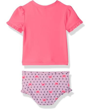 Simple Joys by Carter's Toddler & Baby Girls' 2-Piece Rashguard Set, Pink Anchor Print/Salmon Pink Crab, 5 Years - Buy Online on GoSupps.com