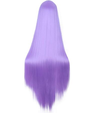 MapofBeauty 40 Inch Fashion Straight Long Costume Anime Cosplay Wig - Light Purple - Buy Online on GoSupps.com