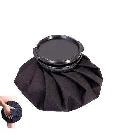 Ice Bag | Reusable Headaches Cold Ice Compress - Hot and Cold Bag with Screw Top Multifunctional Ice Cold Bag Ice Packs for Physical Supplies Gyouza Black 9 Inches
