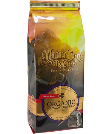 Mt. Whitney Coffee Roasters Organic Mammoth Espresso Dark Roast Whole Bean Coffee 12 oz (340 g)