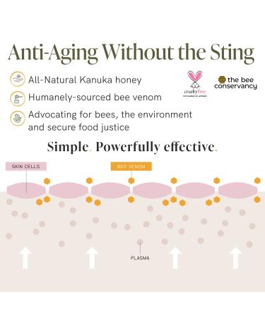 Bee Rx Anti-Aging Bee Venom Facial Gel Moisturizer - Firming & Anti-Wrinkle Cream with Kanuka Honey - Natural Skin Care - Buy Online on GoSupps.com
