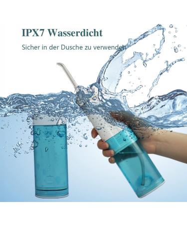 Wireless Travel Mouth Shower - IPX7 Waterproof Interdental Cleaner with 5 Nozzles & Modes | Compact Teeth Cleaning Set - Buy Online on GoSupps.com