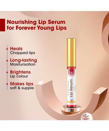 Kumkumadi Lip Serum for Moisturizing & Hydrating Dry Dark Lips Saffron & Vitamin E 10ml | Unisex Lip Care - Buy Online on GoSupps.com