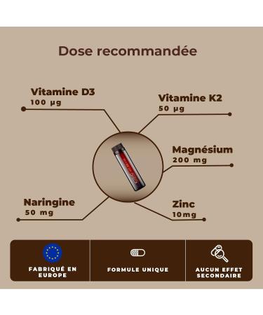 Vitamins D3 K2 | Bone Health & Immune System | Calcium Magnesium Zinc Vitamin D3 | Vegan Allergen Free & GMO | Vitamin D3 & K2 Ampoules | For 20 Days | Made in the EU - Buy Online on GoSupps.com