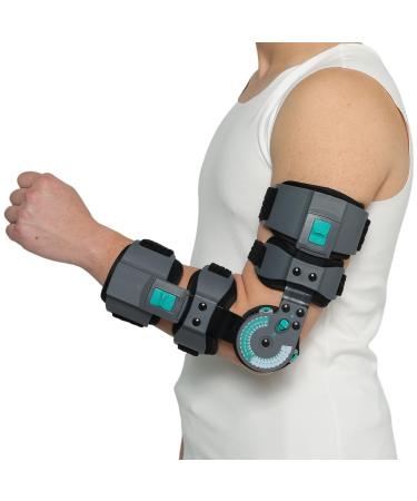 Medical Hinged ROM Elbow Brace Arm Injury Recovery Splint Support Stabilizer for Post-Op Surgery Recovery Ligament and Tendon Repairs and Dislocation (Left)