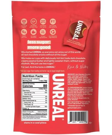 UNREAL Dark Chocolate Peanut Butter Cups 120g - Buy Online on GoSupps.com
