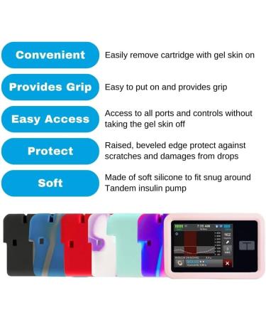 Tandem t:Slim Gel Skin - Soft Silicone Case for t:Slim X2 Insulin Pump | Light Pink Scratch & Drop Protection - Buy Online on GoSupps.com