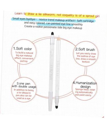 Housoutil Eye Shadow Pen 2pcs Lying Eye Head Lustre Pearly Shadow Double Pen Silkworm Makeup Lying Silkworm Pen mediumx2pcs Whitex2pcs - Buy Online on GoSupps.com