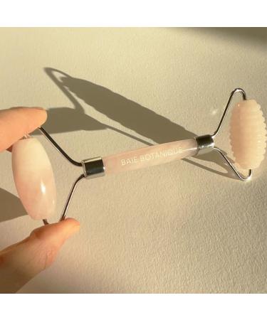 Baie Botanique Rose Quartz Dual-Action Facial Roller - Elevate Your Skincare Routine | International Shipping Available - Buy Online on GoSupps.com