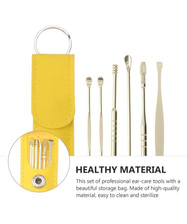 Ear Wax Removal Tool Set with Silicone Ear Plugs - Golden 11.5X2.7X1cm - Buy Online on GoSupps.com