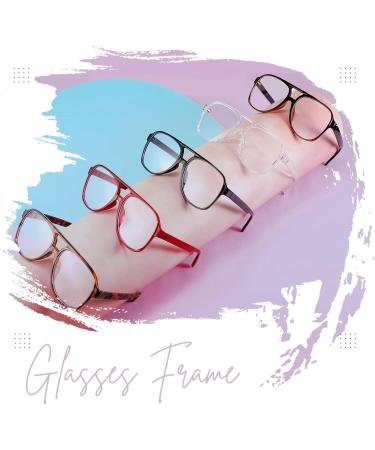Feizedy Retro 70s 80s Blue Light Filter Glasses for Women & Men - 60mm Blue Light Blocking PC Gaming Glasses with Transparent Frame - Buy Online on GoSupps.com