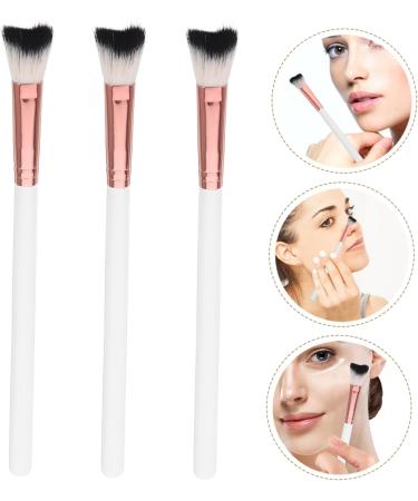 Baluue 3pcs Fish Tail Brush Nose Contour Brushes Highlighter Brush Makeup Brushes Makeup Tool Wooden Handle - Buy Online on GoSupps.com