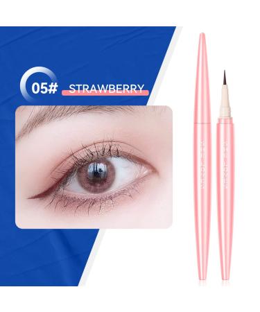 KISSIO Waterproof Liquid Eyeliner - Long Lasting, Buildable Color with Cruelty-Free Formula - 1.5 ml (05 Strawberry) - Buy Online on GoSupps.com