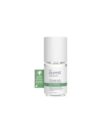 The Purest Solutions T-Zone Oil Eraser (0.7% Azelaic Acid & 0.5% Beta Glucan) - Oily and Acne-Prone Skin Care - Anti-Blemish - Sebum Balancing & Oil Absorbing for T-Zone - Vegan (0.34 fl. oz)