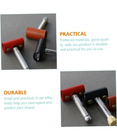 Portable Leather Shaving Bag - Scratch-Resistant Razor Shell & Storage Sleeve - 2 Piece | SESESFOUFU - Buy Online on GoSupps.com