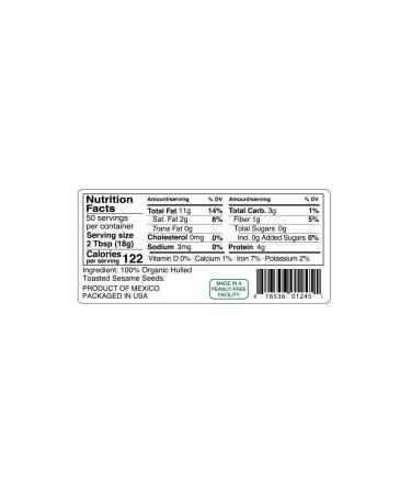 Kevala Organic Toasted Sesame Seeds 2Lbs (HULLED) - Premium Quality Superfood - Buy Online on GoSupps.com