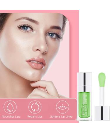 Plumping Lip Gloss - Moisturizing Glossy Lip Oil Tinted - Nourishing Hydrating Lip Glow Oil with Vitamin E - Lips Skin Care Lip Balm Long Lasting Clear Lipgloss Makeup (Green) 016 Green - Buy Online on GoSupps.com