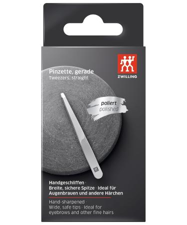 ZWILLING Straight Tweezers for Precise Eyebrow Hair Removal | Polished Stainless Steel | 90 mm Precision Tip - International Shipping Available - Buy Online on GoSupps.com
