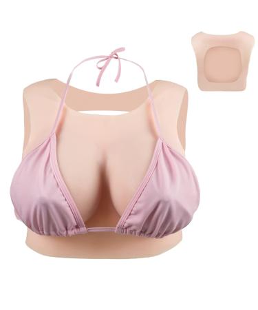 Cyomi silicone breasts breast shapes realistic breastplate round collar back for crossdresser transgender Cosplay B-g cup d cup-liquid silicone filling yellow