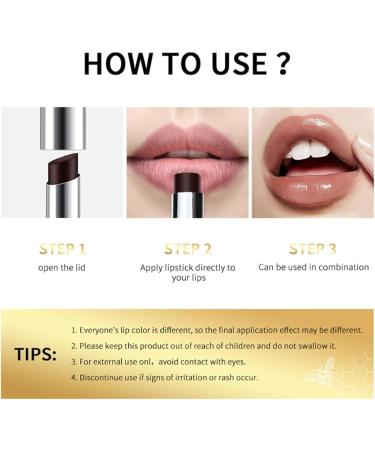  Hikaka Honey Noir lipstick honey-pink lipstick for women Honey Lip nourishing and moisturizing lip gloss for women (black one size) - Buy Online on GoSupps.com