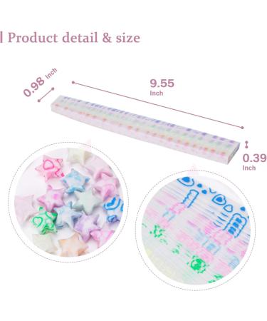 Luminous Star Origami Paper Strips - 210 Sheets Lucky Stars Decoration Papers - DIY Handmade Crafts for Kids - Glows in The Dark - 10 Colors - LOVE Pattern - Buy Online on GoSupps.com