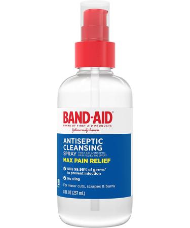 Band-Aid Pain Relieving Antiseptic Cleansing Spray with Pramoxine HCl - 8 fl. Oz - Buy Online on GoSupps.com