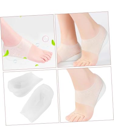 FRCOLOR Silicone Heel Cushions - Prevention Heel Pad & Inserts White Size 8 for Comfort & Support - Ideal for Pain Relief - International Shipping Available - Buy Online on GoSupps.com