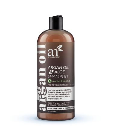 Artnaturals Moroccan Argan Oil Shampoo - (12 Fl Oz / 355ml) - Moisturizing Volumizing Sulfate Free for Women Men and Teens - Used for Colored and All Hair Types Anti-Aging Care