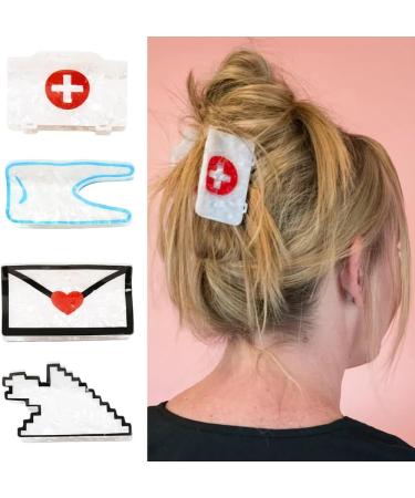 Colorful Novelty Shape Woman Teens Hair Ponytail Hair Claw Delicate Hair Clip Durablity Taking Photo Hair Supply Mouse cursor - Buy Online on GoSupps.com