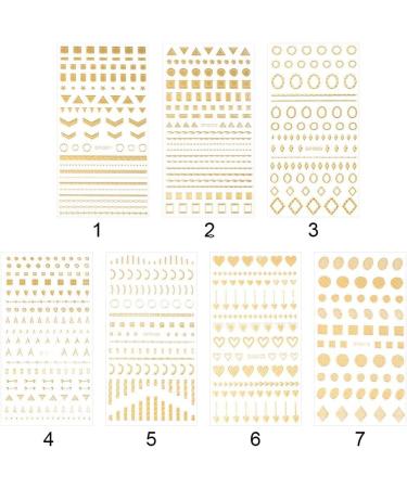 Nail Art Geometric Lines Stripe Silver Gold Nail Art Decoration Shining Decals 3D Nail Sticker Transfer Stickers(2) Style2 - Buy Online on GoSupps.com