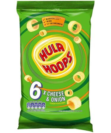  Hula Hoops Hula Hoops Pack of 30 Cheese and Onion Chips 6 x 24g - Buy Online on GoSupps.com