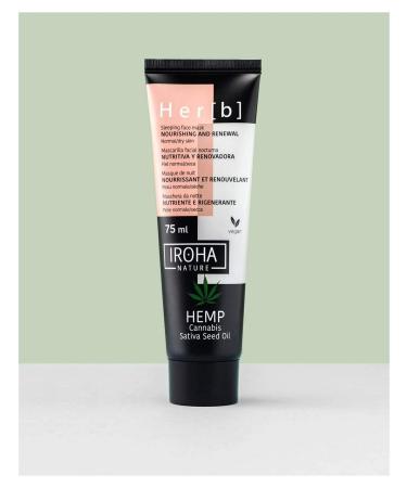 Iroha Hemp Series Sleep Mask 75ml - Hydrating Overnight Face Mask for Glowing Skin | Shop Internationally - Buy Online on GoSupps.com