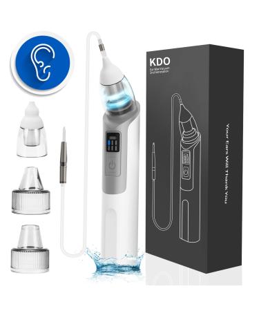 Ear Wax Vacuum  6 Gear Strong Suction KDO Ear Vacuum Wax Remover Gear Indicator Safe Soft Silicone Tips Ear Cleaner Tool Water Remover Ear Wax Removal Kit Earwax for Adults and Kids