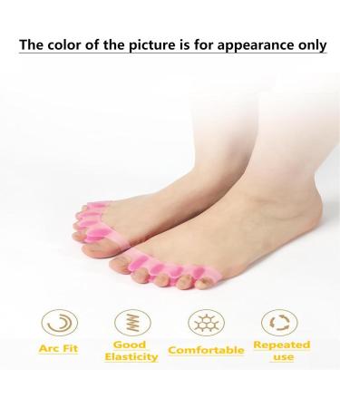 Elfstone Black Silicone Toe Spacers - Correct Toe Alignment, Bunion & Hammertoe Straighteners (1 Pair) - Buy Online on GoSupps.com